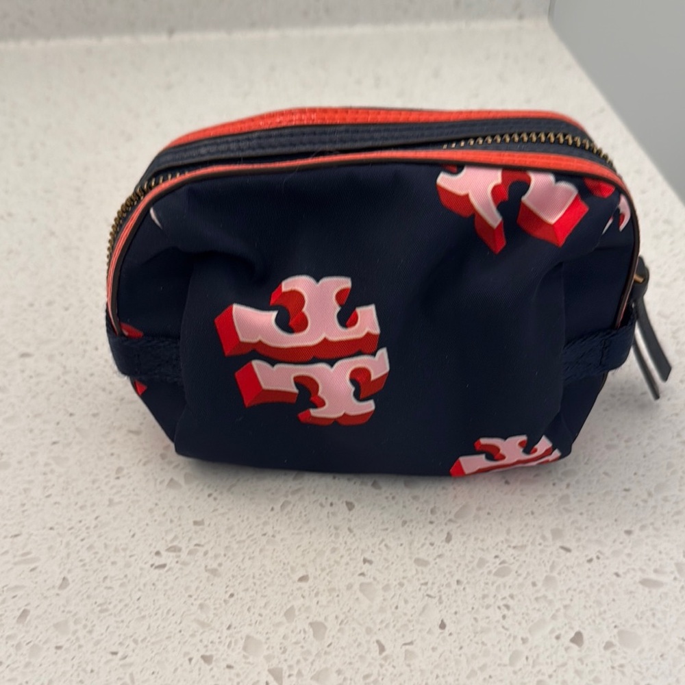 Tory Burch Navy Cosmetic Pouch
